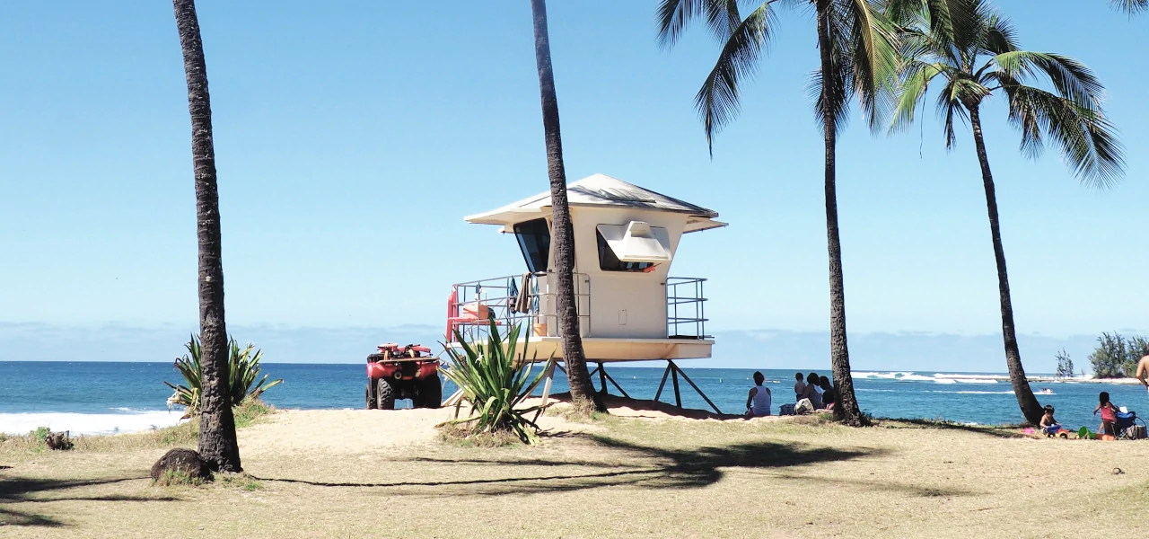 Eine Strandszene in Hawaii