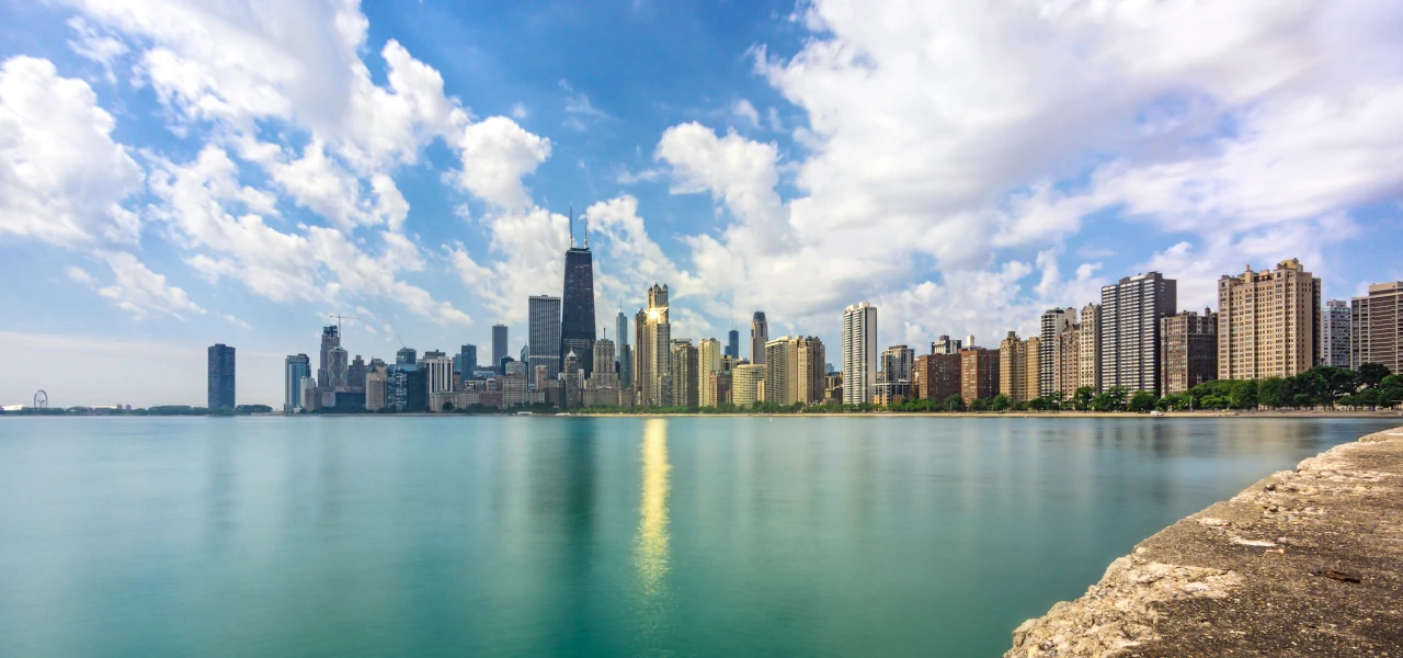 Die Skyline von Chicago, Illinois