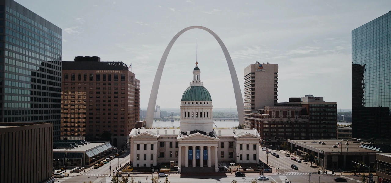 Die Innenstadt von St. Louis, Missouri