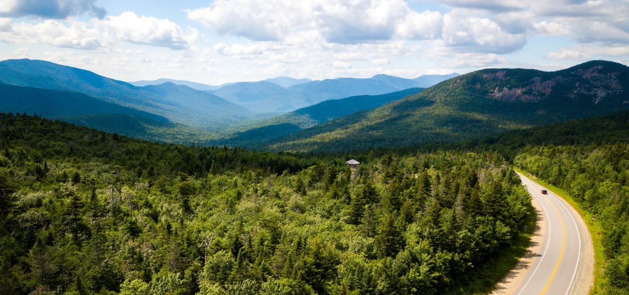Ein schweifender Blick über die schier unendliche Natur in New Hampshire