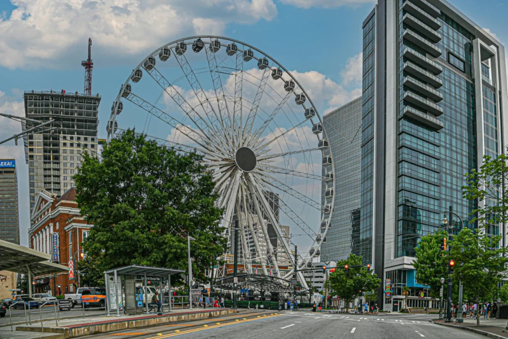 Ein Riesenrad in Atlanta Georgia