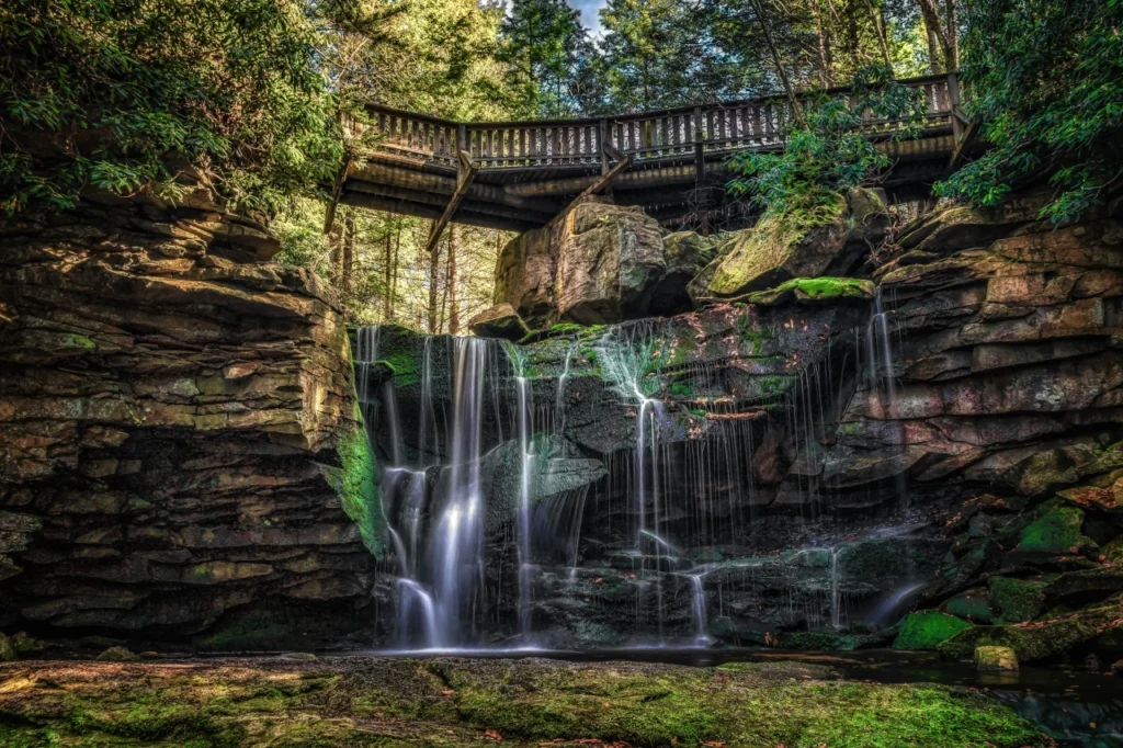 Ein Wasserfall in West Virginia